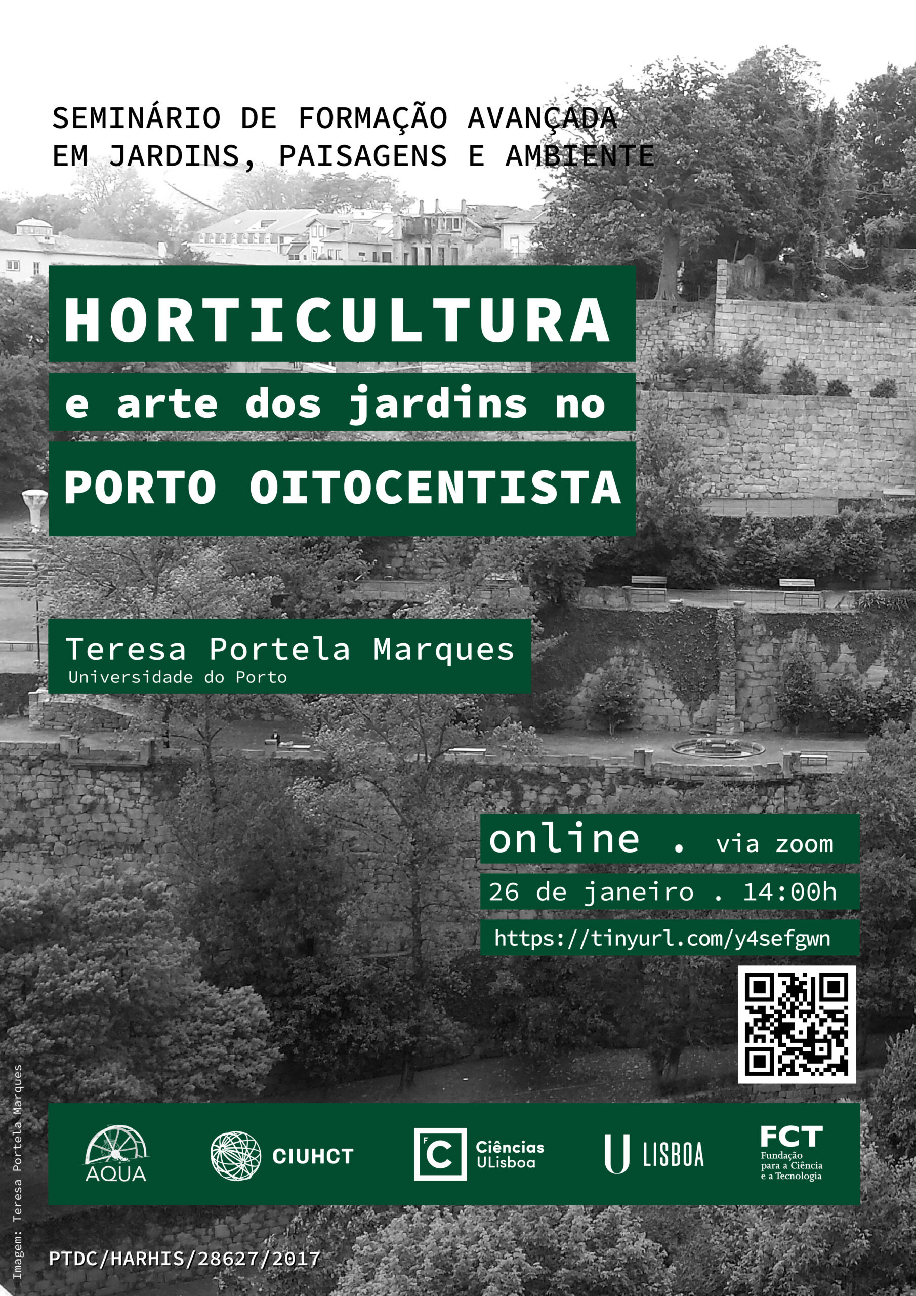 SEMINÁRIO DE FORMAÇÃO AVANÇADA EM JARDINS, PAISAGENS E AMBIENTE 26.01.2021